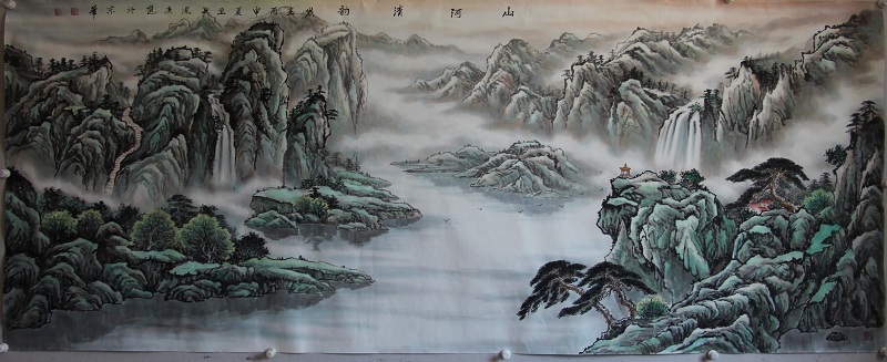 YFGYG317 尹凤庚《山河清韵》90*240cm