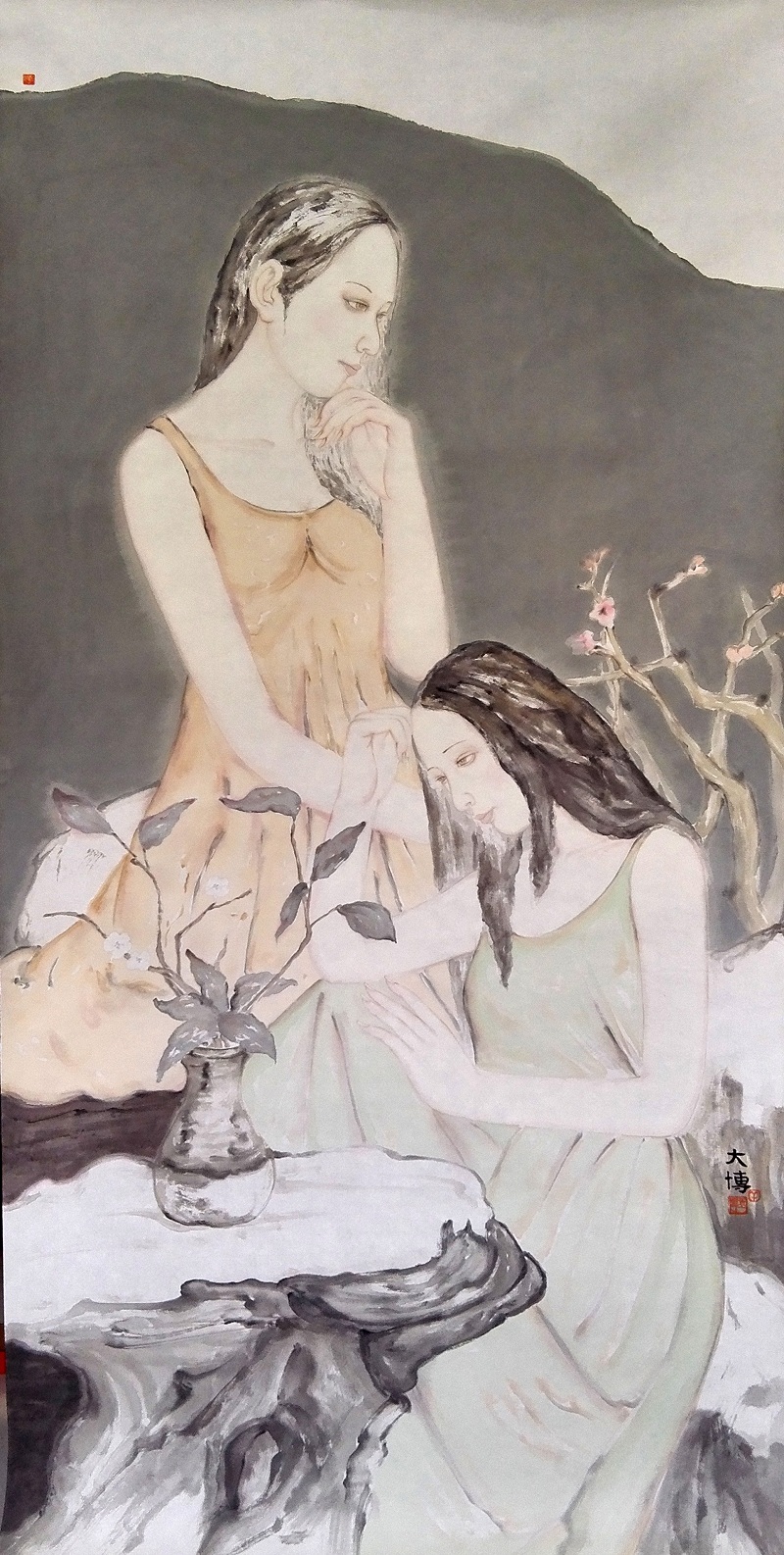NYBYG259 牛玉博《知己之三》139*39cm 生宣纸本2016