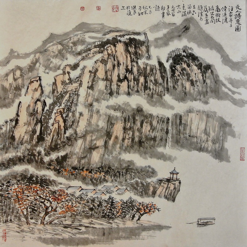 MJLYG285 马进良《元人诗意图》68*68cm