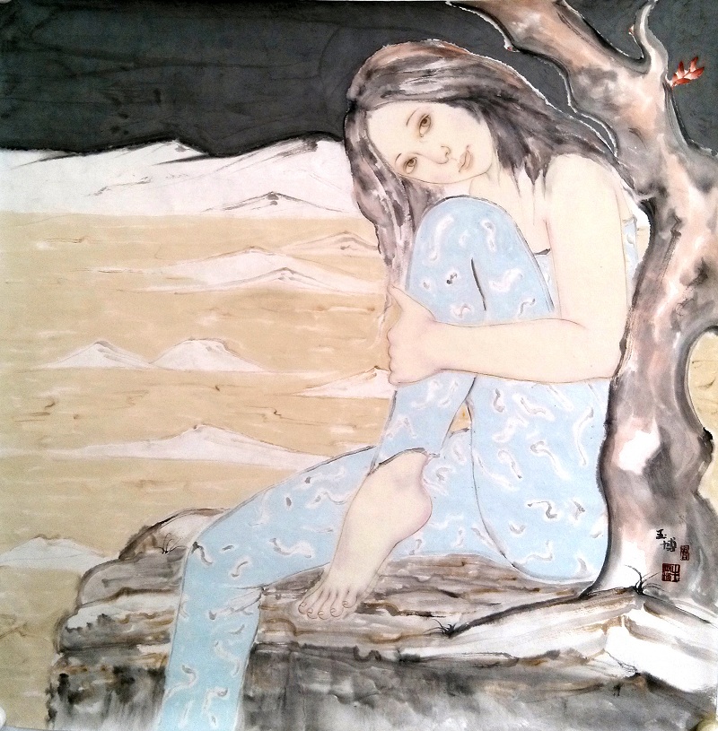 NYBYG254 牛玉博《树下》68*69cm 生宣纸本2016