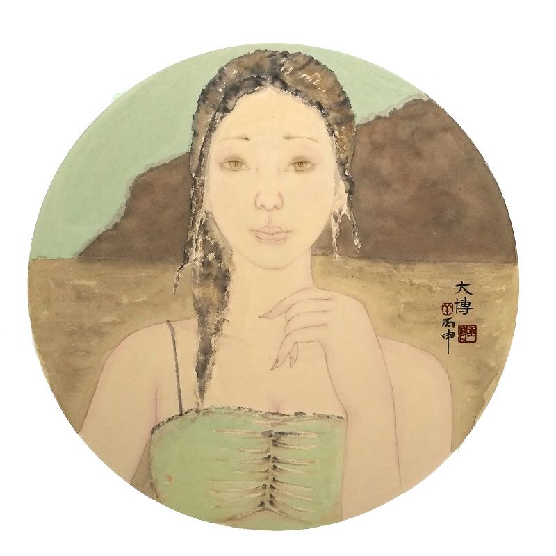 NYBYG255 牛玉博《她说》50*50cm 卡纸镜芯2016