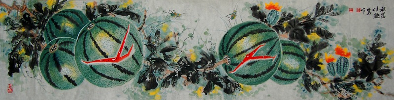 WLCYG273 王林昌《笑口常开》46*60cm 宣纸画芯2015年